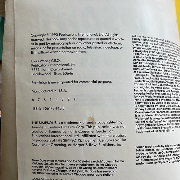 1990’s Simpson Mania Consumer Guide - Picture 11 of 11